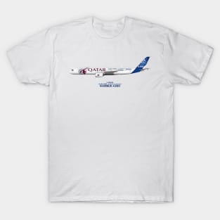 Illustration of Airbus A350 F-WZNW T-Shirt